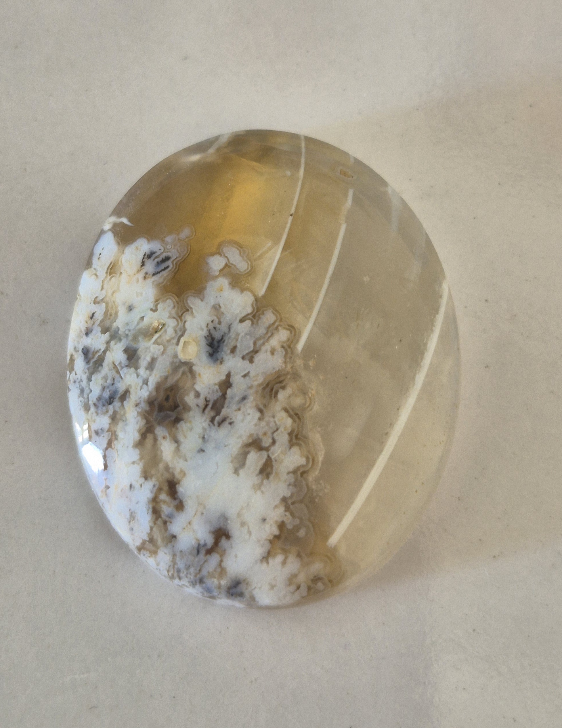 عقیق شجر بهاره سایز مدالی (دارای ترک)